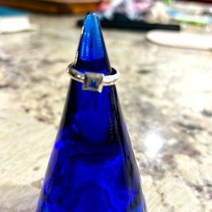 Size 7 silver and turquoise ring